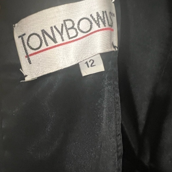 Tony Bowls Strapless Short Black with Silver Sequin Short Dress. Size 12. - Picture 10 of 11